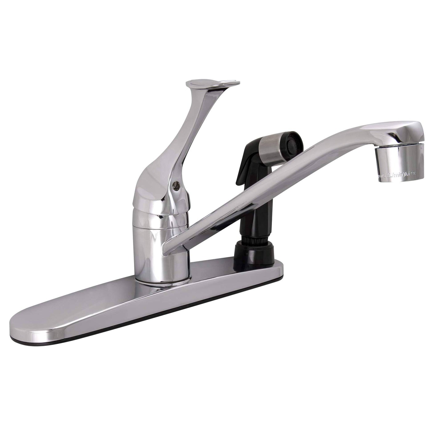 Design House Millbridge Single-Handle Standard Kitchen Faucet with Side Sprayer in Polished Chrome 547273 BKE9_T4BJU35