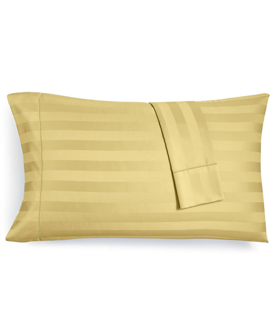 Charter Club Damask Stripe King Pillowcase Set, 550 Thread Count 100% Supima Cotton, Created for Macy&s - Lemonade YME7_P2WKN36