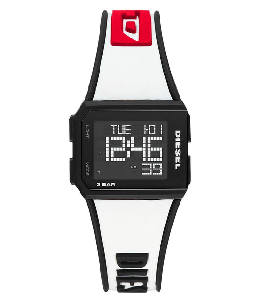 Diesel Chopped Digital Silicone Watch - White QRL4_I7NZE01