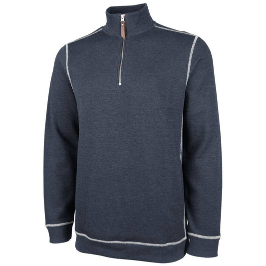 Charles River Mens Navy/Heather Conway Flatback Rib Pullover NXG6_Y5JZS78