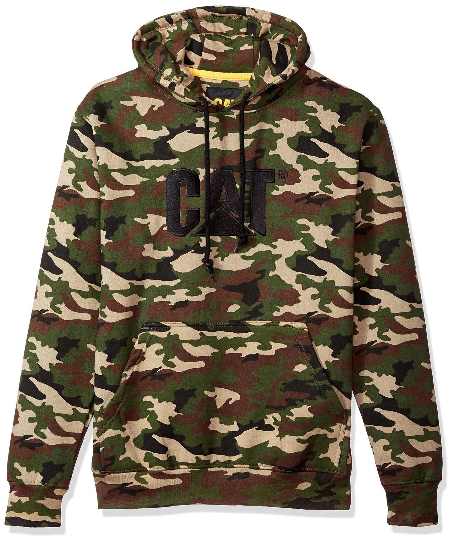 Caterpillar Mens Trademark Hooded Sweatshirt, Woodland Camo KII6_S1CLI69