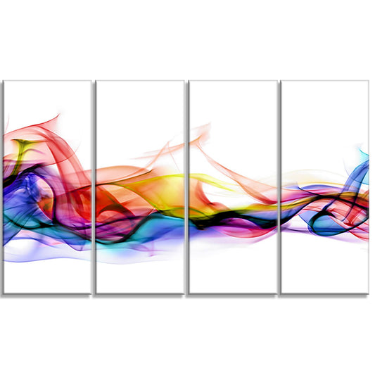 Designart - Abstract Smoke -4 Panels Contemporary Artwork WPY7_B0HSY67