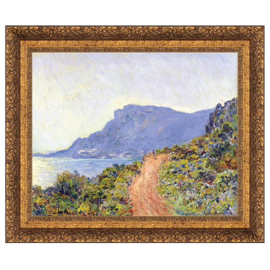 Design Toscano La Corniche at Monaco, 1884 Framed Painting Print on Canvas DA4762 JIW6_U8VTR57