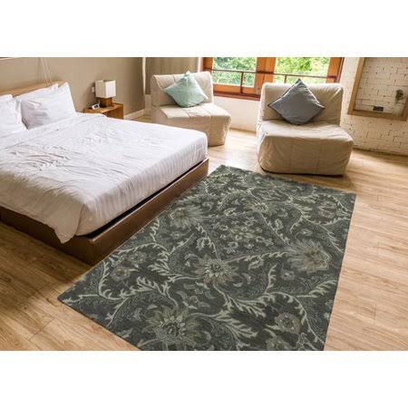 Charlton Home Romarin Hand-Tufted Wool Charcoal/Gray Area Rug, Size: Rectangle 8 x 10 LQB1_H2WAY73