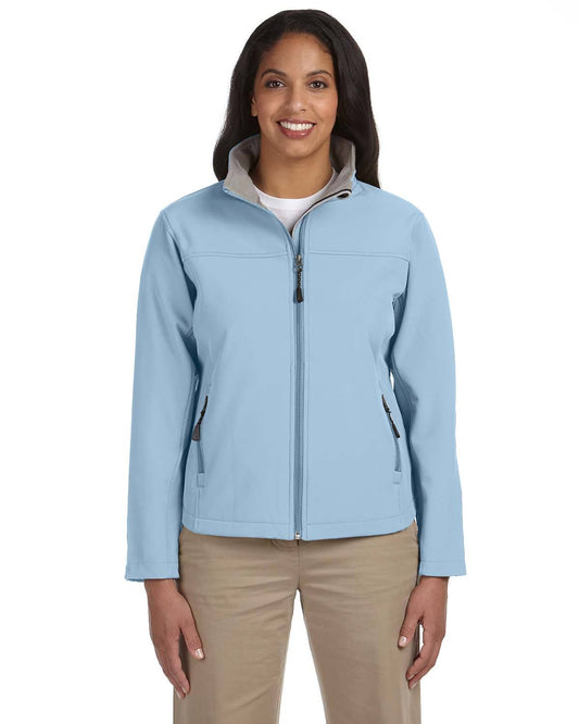 Devon Jones D995W Ladies& Soft Shell Jacket - Light Blue YYR4_X8DQQ47