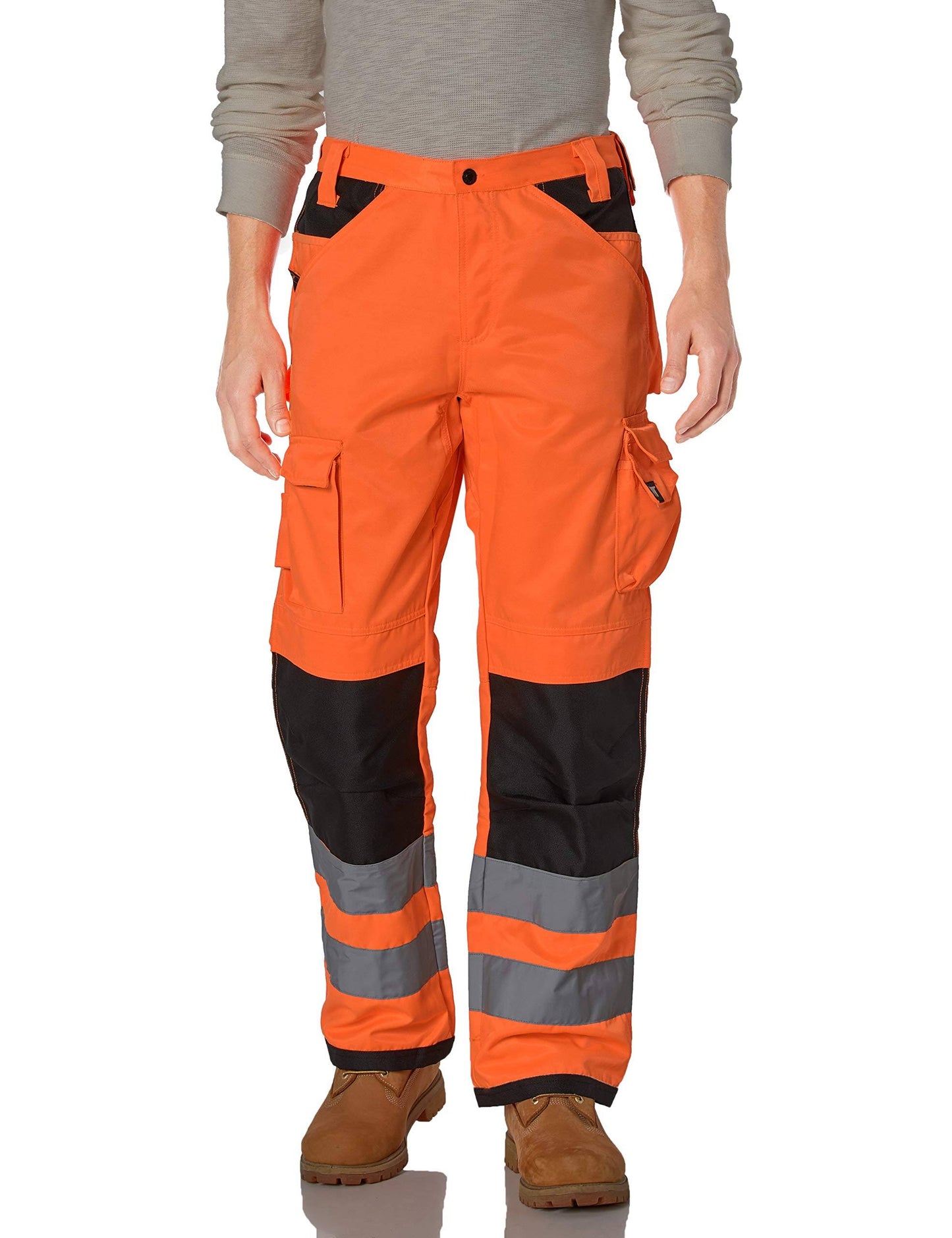 Caterpillar Mens Apparel Hi-Vis Trademark Work Pant Hi-Vis Orange-Black 30/32 CSL3_V1UEB08