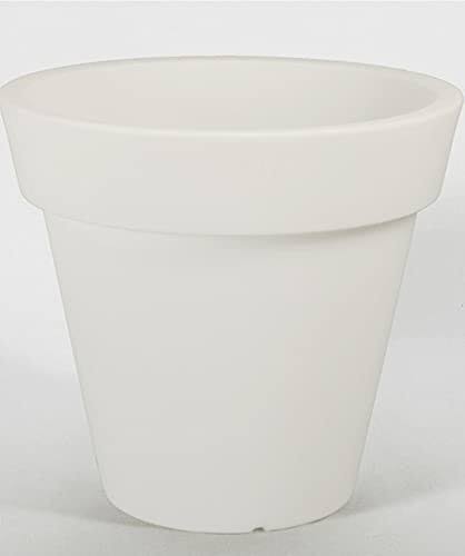 Design Toscano Glow Plastic Pot Planter, White MRW9_T7ZDQ71