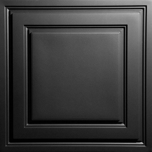 Ceilume Oxford Black 2 ft. x 2 ft. Lay-In Ceiling Panel (Case of 6) ZYW5_T3VUW12