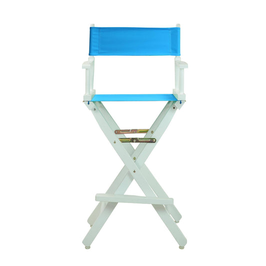 Casual Home 30x22 Director&s Chair White Frame, Turquoise Canvas VHX7_K7QVZ28