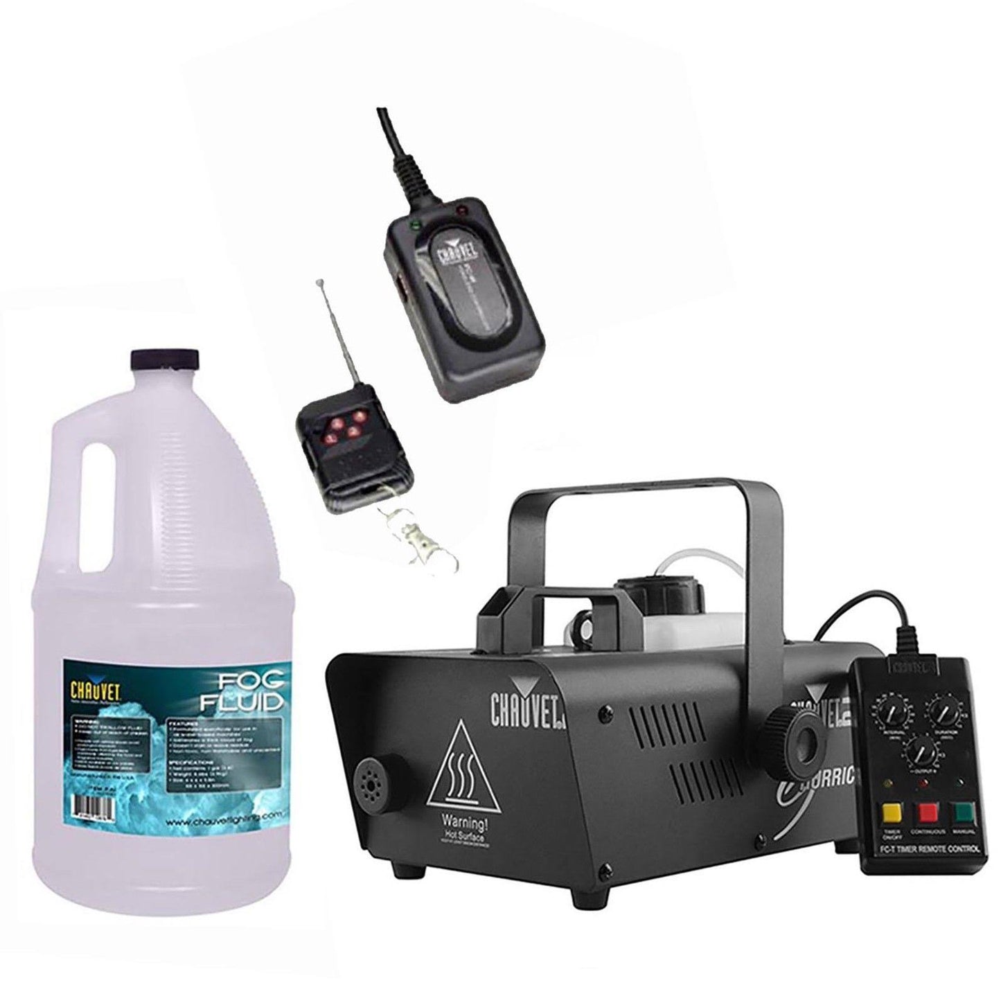 Chauvet Hurricane H1200 Fog Smoke Machine + FC-W Wireless Remote + FJU Fog Fluid ZNF8_H7YIF68