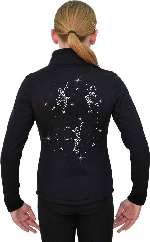 ChloeNoel JS883P Contract Elite Polartec Spiral Fleece Figure Skating Jacket with Crystals Combinations QLN0_R3FRH41