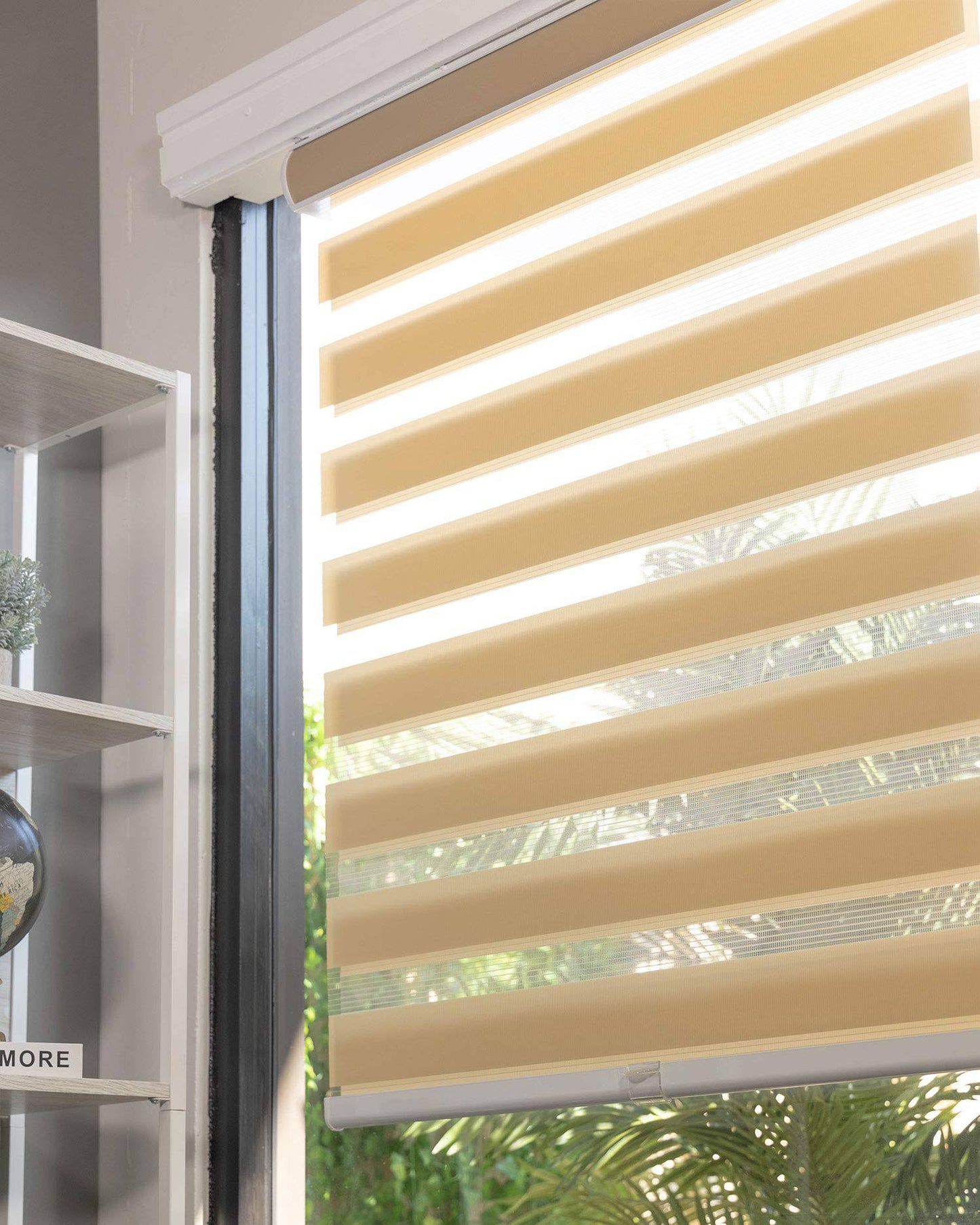 Chicology Everyday Cordless Zebra Shades, Light Filtering - 63x22W x 72x22H - Basic Pearl NYQ2_R6XXP69