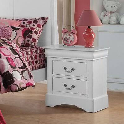 Dilan 2 - Drawer Nightstand Canora Grey Color: White UPI0_L7KHG32