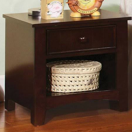 Charlton Home Reaves 1 Drawer Nightstand, Brown HZD7_F3HIV31