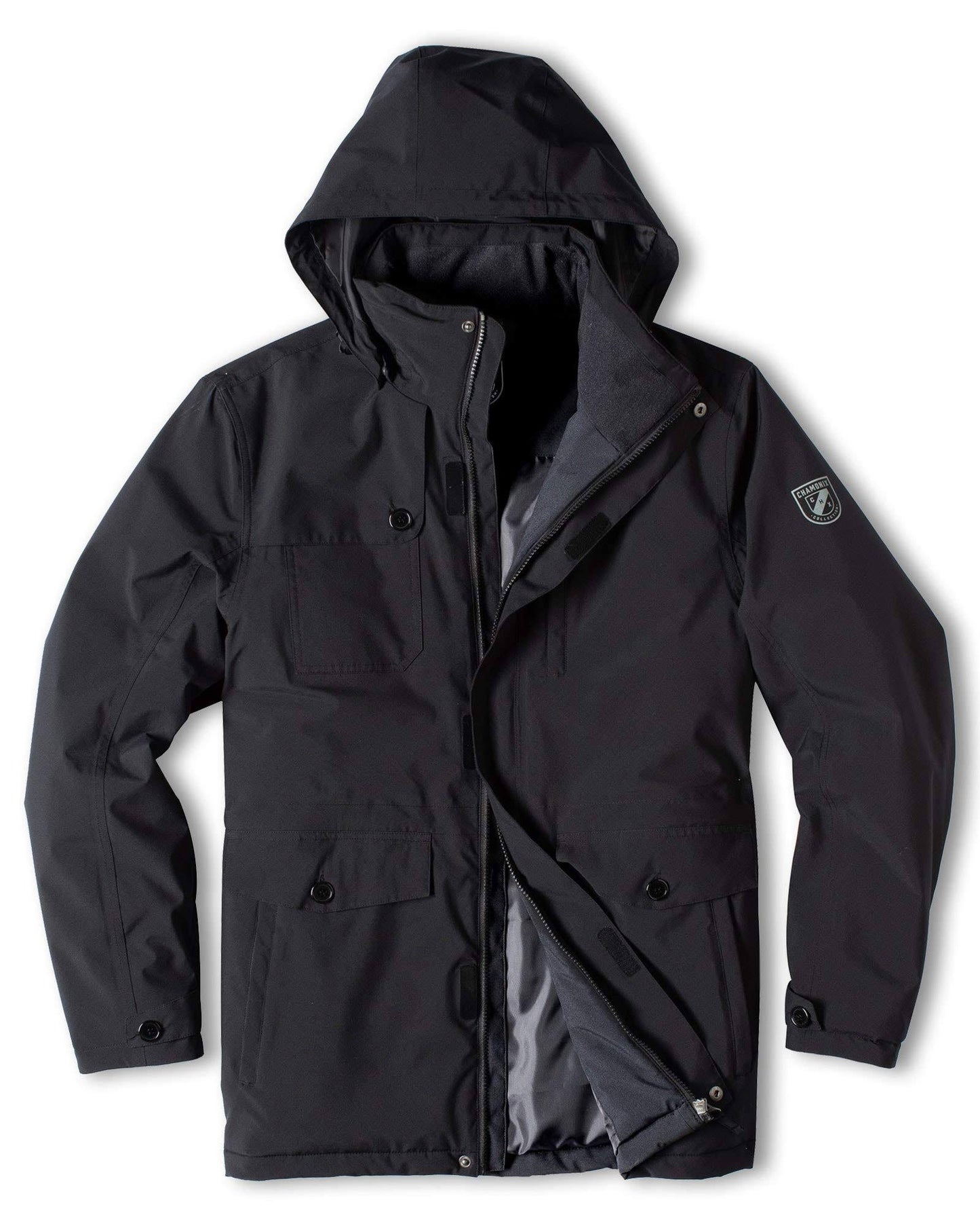 Chamonix Stirling Snowboard Jacket Black Mens WBO4_X7YQN39