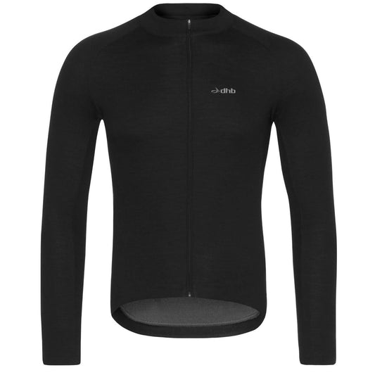 dhb Merino Long Sleeve Jersey Small Black Jerseys Mens GPF6_F9WHF25