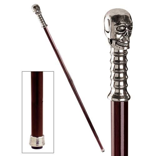 Design Toscano Alas, Poor Yorick Pewter Walking Stick KKS3_V3DQX51