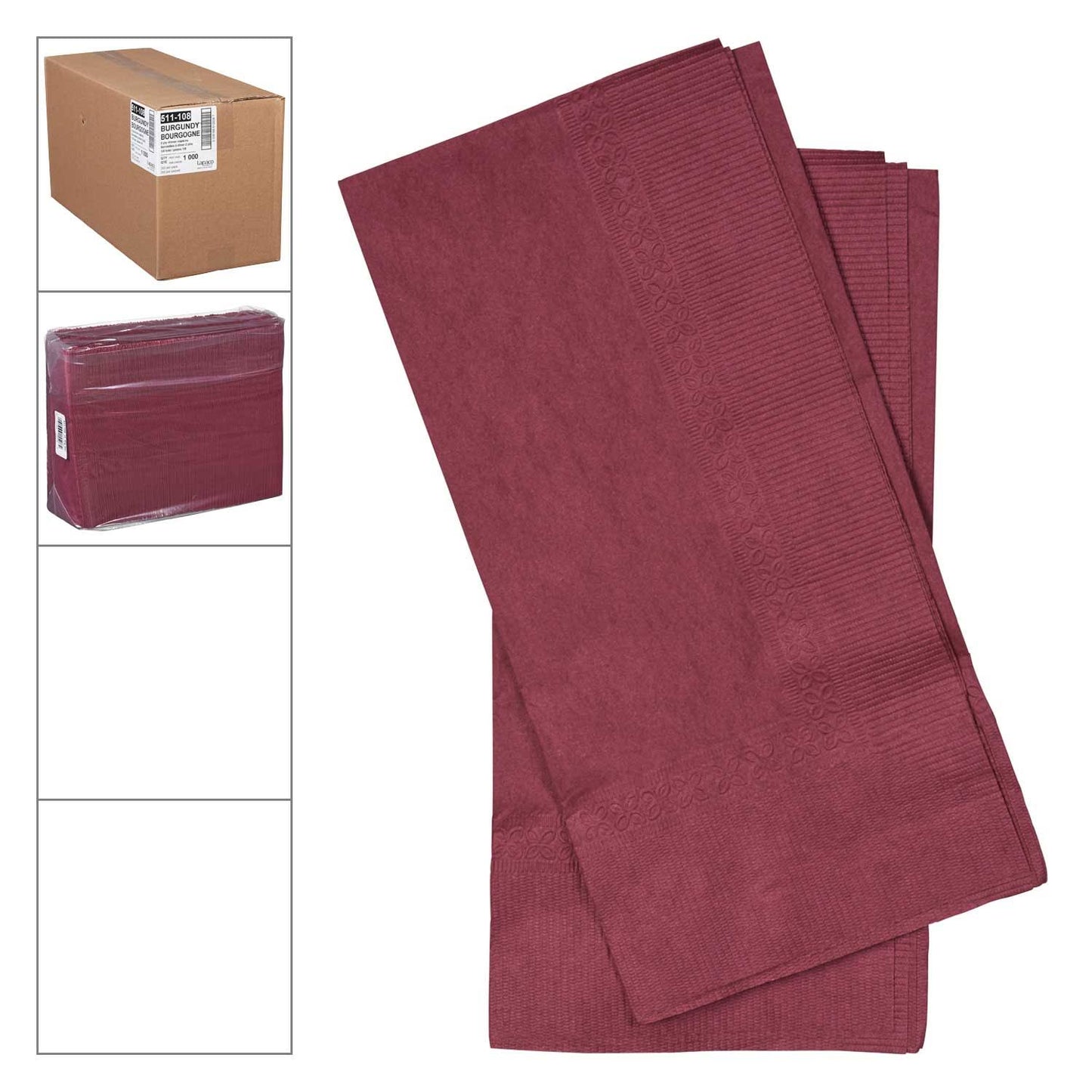 Dinner Napkin 2 Ply Burgundy - Lapaco AJD5_M2JDL83