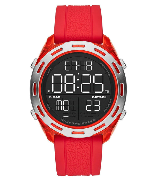 Diesel Men S Crusher Digital Red Watch DZ1900 QVU0_I2SIU99