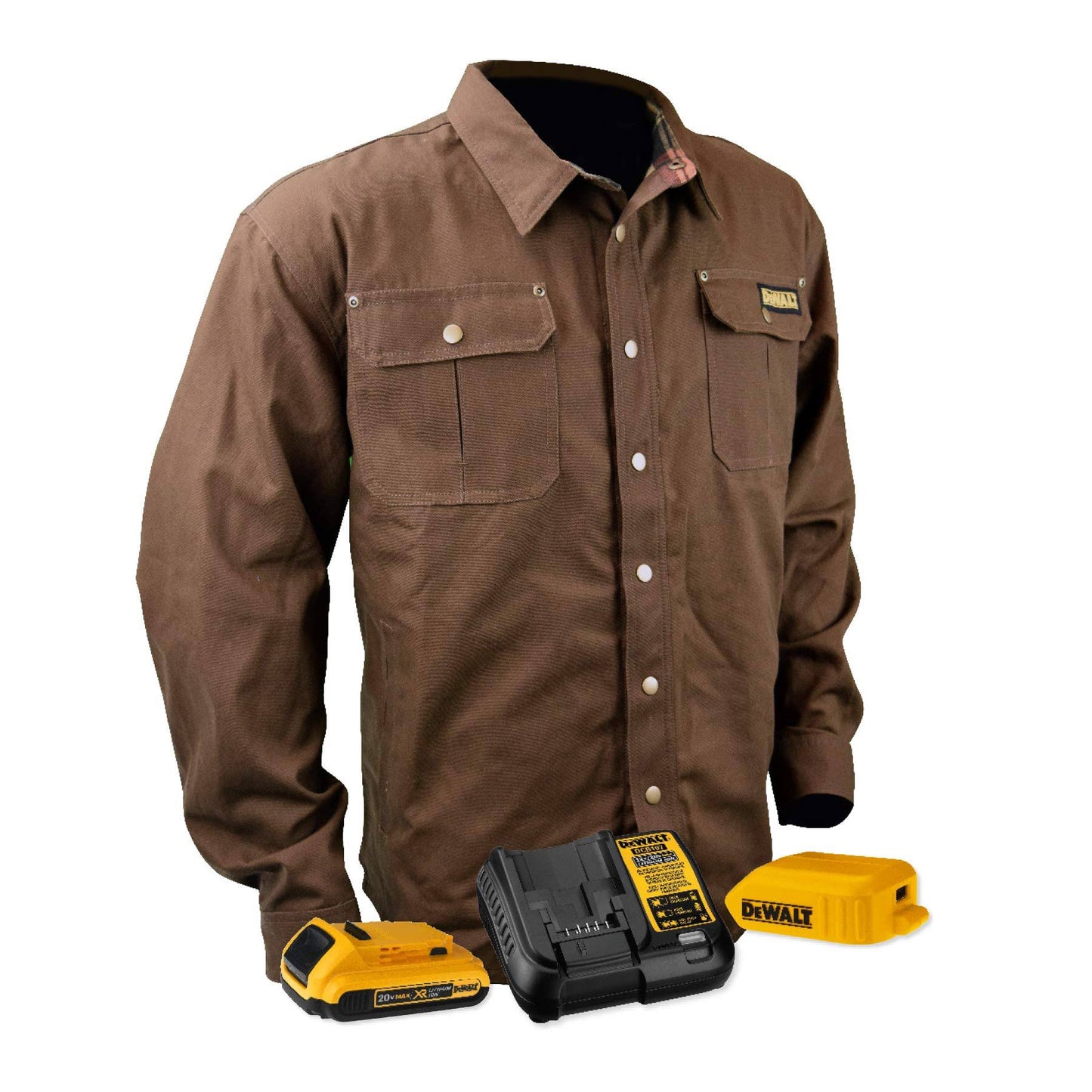 DeWalt 20V Max Li-Ion Heavy Duty Shirt Heated Jacket Kit DCHJ081TD1-M VQY2_V1QVM29