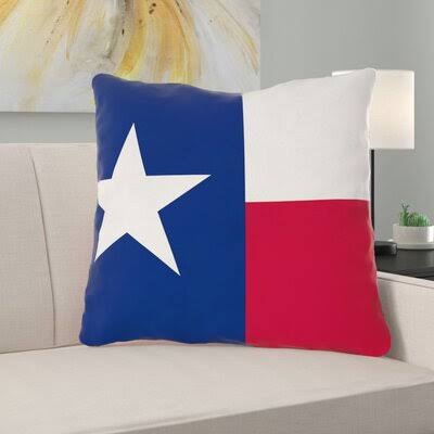 Centers Texas Flag in , Cotton Twill/Pillow Cover-Concealed Zipper-Indoo East Urban Home Size: 20x22 x 20 YKQ5_R7QUT47