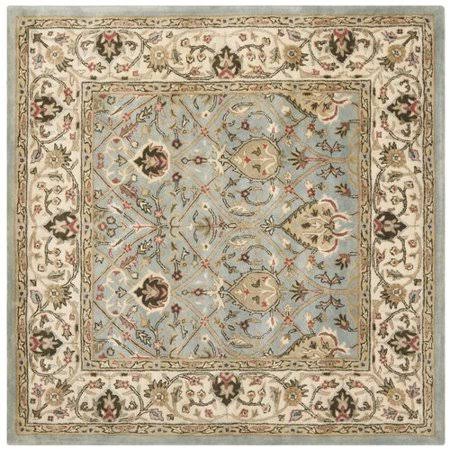 Charlton Home Fullwood Hand-Tufted Beige/Red Area Rug - Rug Size: Square 6& GHC8_M4RUO52