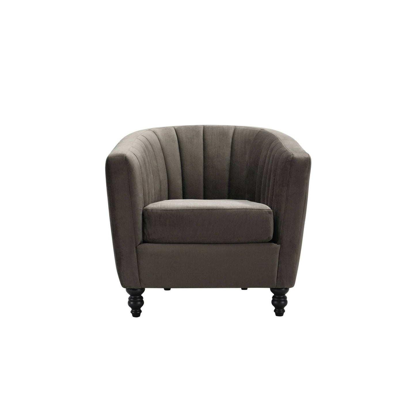 Chic Home Guadalupe Accent Club Chair Velvet Upholstered - Grey RYW9_P4ODU65