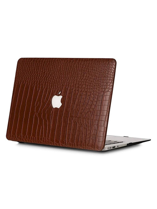 Chic Geeks Faux Crocodile MacBook Case - Cognac WYF6_O3QTP00