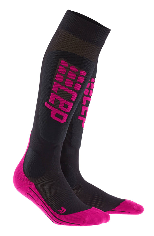 CEP Womens Ski Ultralight Compression Socks (Black/Pink - IV) HCV5_P8HAA69