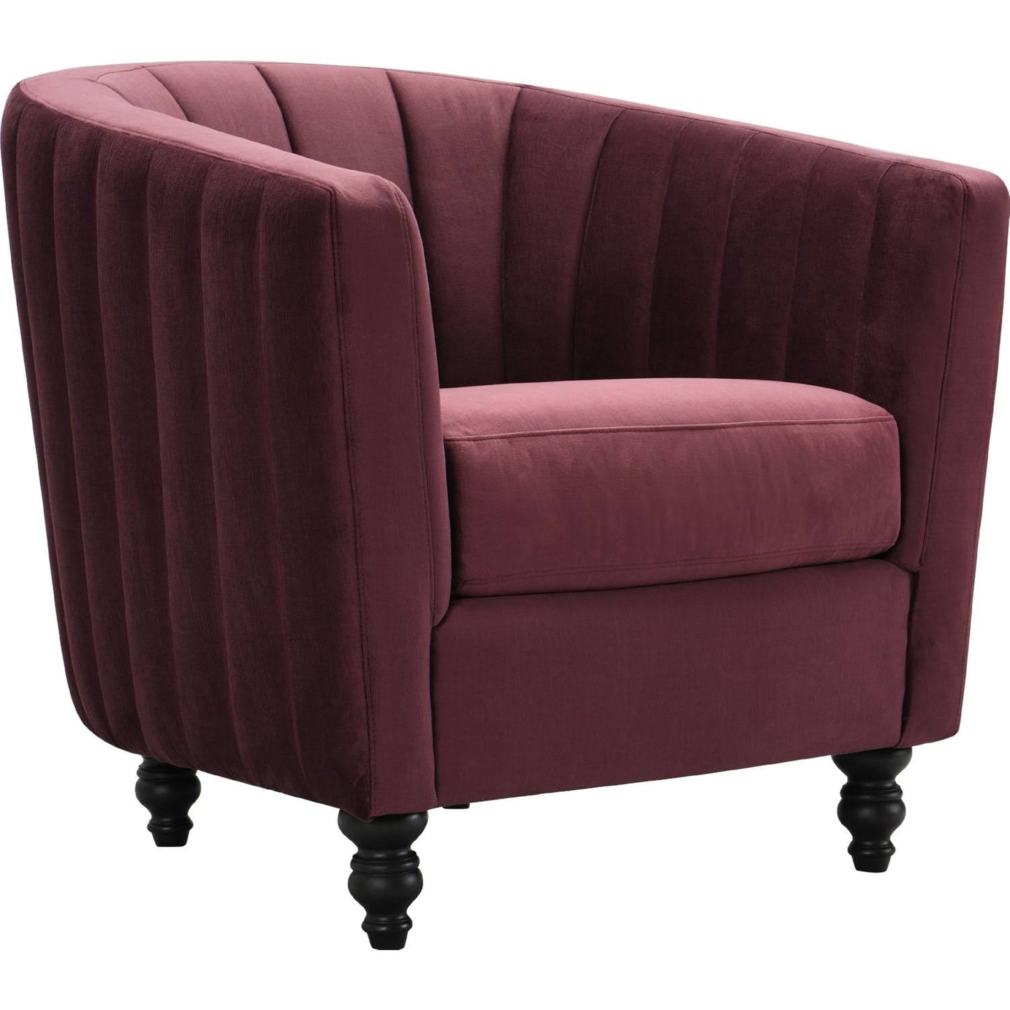 Chic Home Riviera Purple Velvet Accent Club Chair RME6_A3DTK75