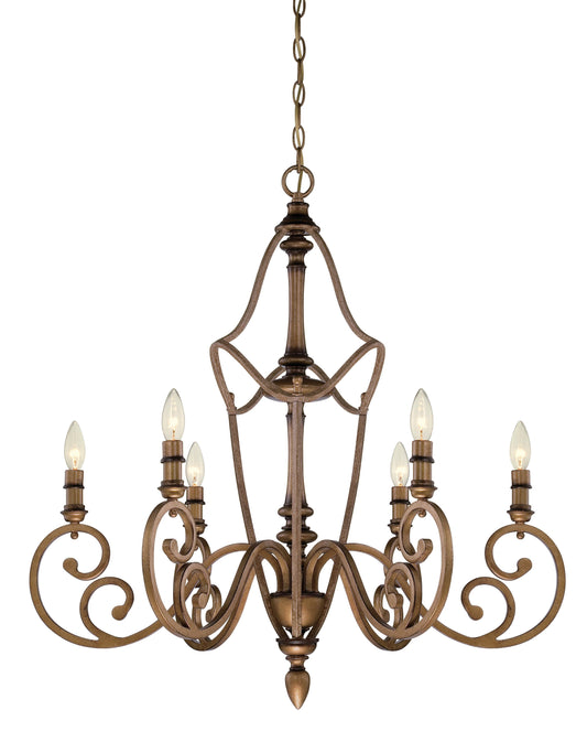 Designers Fountain 85686-ABS Isla 6 Light Chandelier - Aged Brass HES4_F5OVZ48