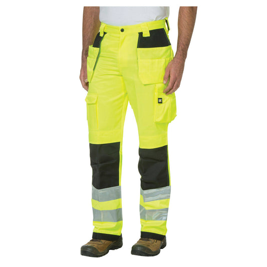 Caterpillar Mens Hi-Vis Trademark Work Pants, C172EHV, Yellow XTY7_O4HXG02