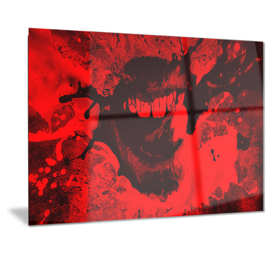 Designart Metal &Speak Out Red Lips & Graphic Art Size: 30x22 H x 40x22 W AXX7_Q3ZWX17