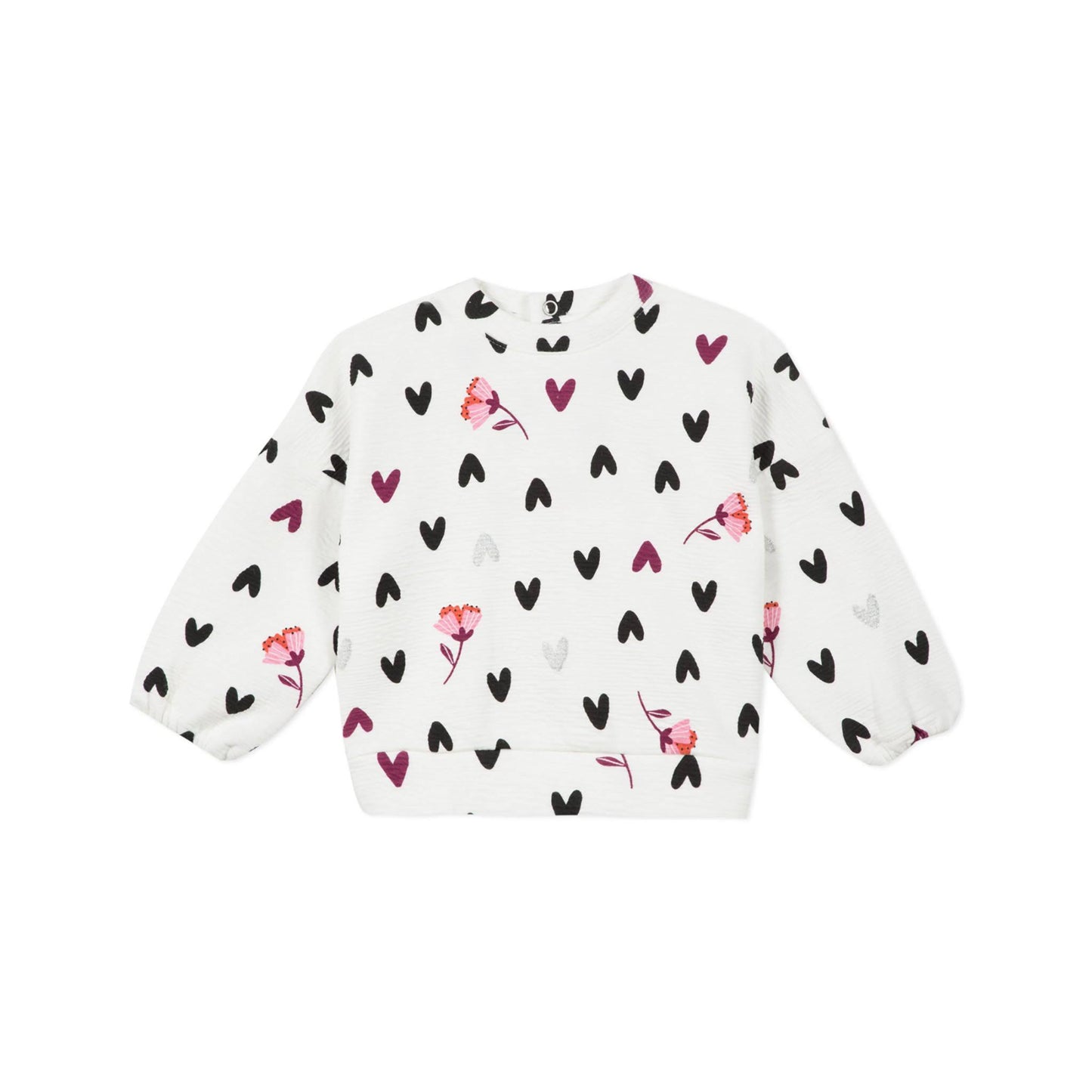 Catimini Baby Girl Heart Printed Sweatshirt | 12M GPW2_K9ODH85