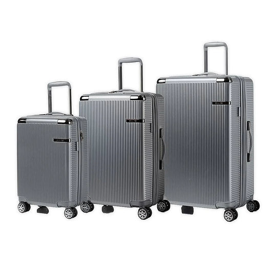 Champs Legacy 3-Piece Hardside Spinner Luggage Set in Silver UBH0_L9ZES53