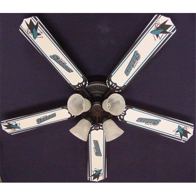 Ceiling Fan Designers Ceiling Fan, NHL San Jose Sharks Hockey, 52x22 SUJ7_M6IZD73