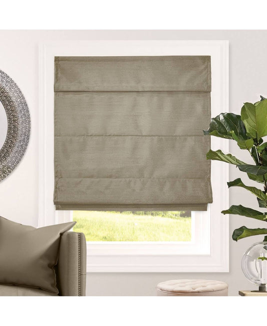 Chicology Cordless Roman Shades, Blackout Lining Cascade Window Blind, Lux Coffee (ROOM Darkening) - 31 inchw x 64 inchh, Brown HBM0_H6EOD31