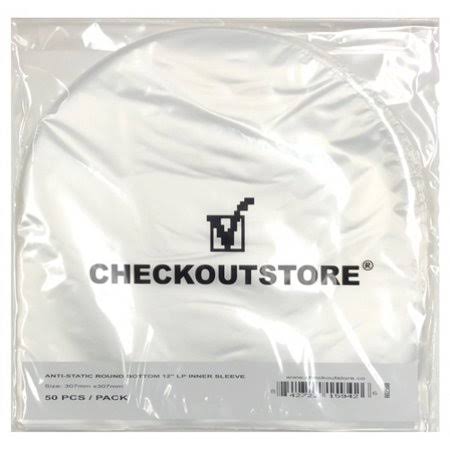 CheckOutStore Anti Static Round Bottom Semi-Transparent for 12x22 Vinyl 33 RPM (Inner sleeves) 1000 XSO2_G3YWQ90