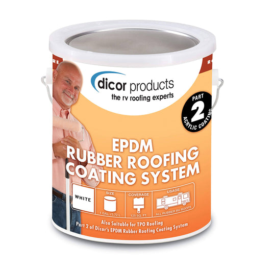 Dicor rpcrc1 White EPDM Rubber Roof Coating - 1 Gallon JCL0_F0RCJ56