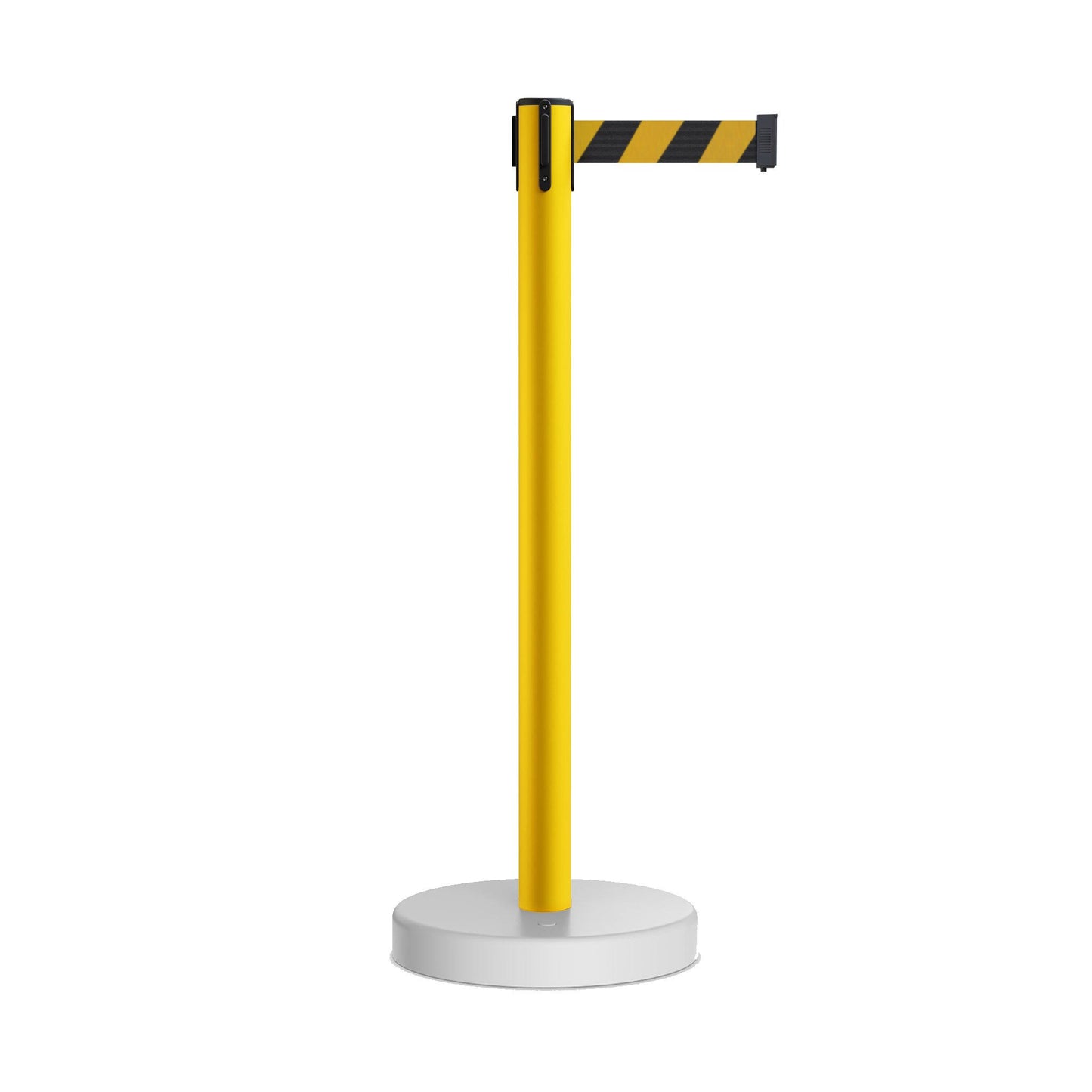 CCW Series WFBB-100 Stanchion Belt Barrier Water Fillable Base Yellow PVC Plastic Post with 11 Foot Belt by Crowd Control Wareho IQB7_G7LNP40