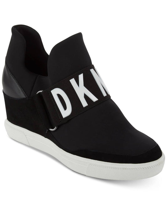 Dkny Cosmos Slip on High Top Wedge Sneakers, Black XNW5_X2TYU71