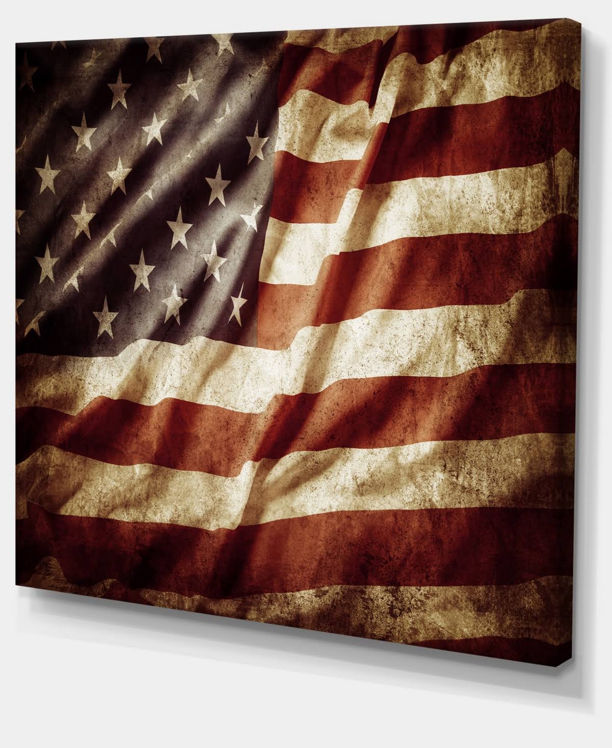 Designart PT6715-40-30 American Flag Contemporary Canvas Art Print, Red, 40x30x22 ETQ8_Q0PWF28