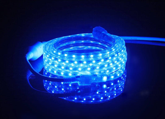 Cbconcept UL Listed, 65 Feet, 7200 Lumen, Blue, Dimmable, 110-120V AC Flexible Flat LED Strip Rope Light, 1200 Units 3528 SMD LE NAN8_C3GCY79