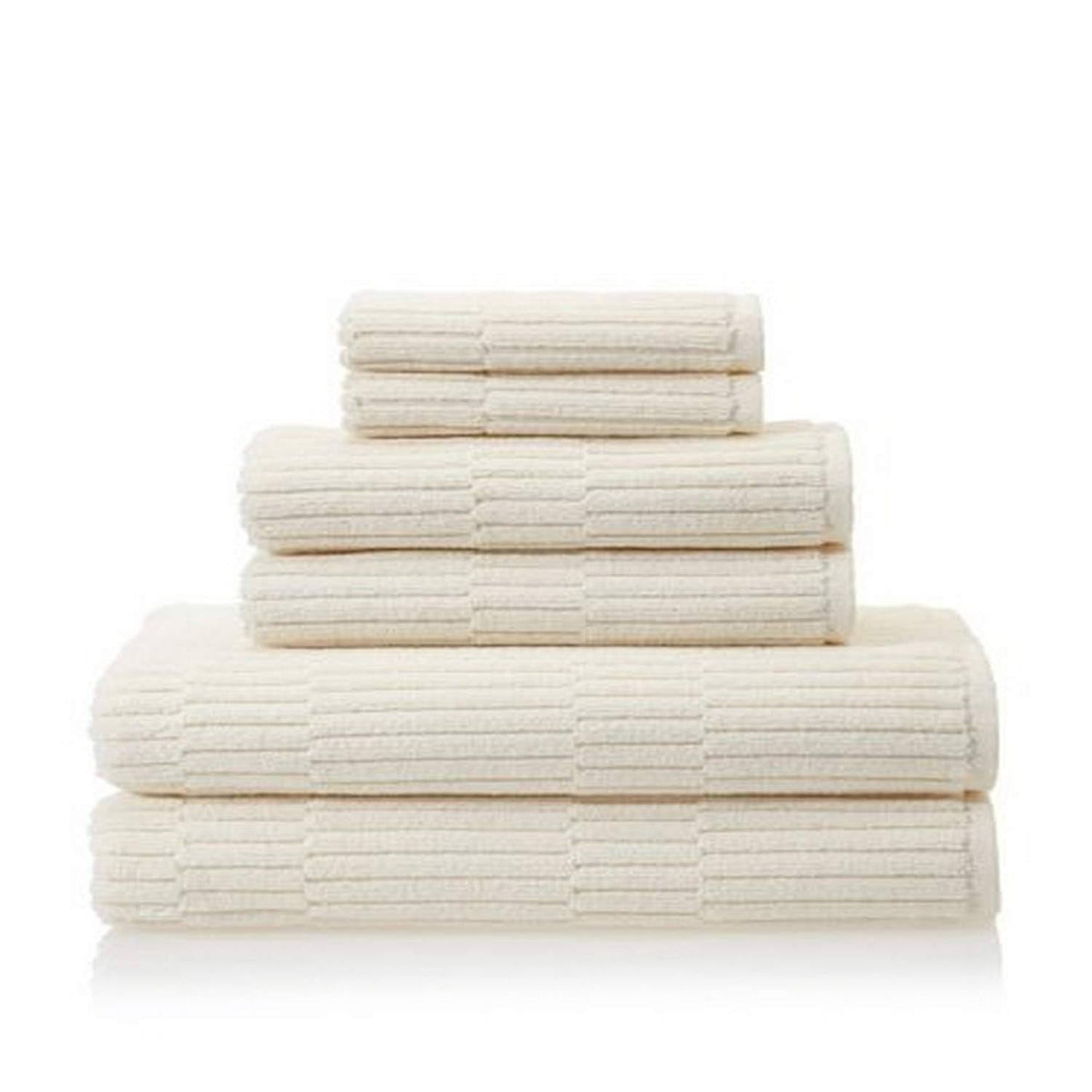 Chortex Oxford 6 Piece Towel Set, Almond WNC4_J1ZUB39