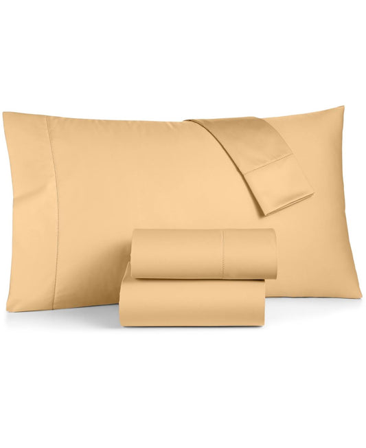 Charter Club Damask 100% Supima Cotton 550 Thread Count 3 pc. Sheet Set, Twin, Created for Macy&s - Sunglow (Dark Khaki) FWV6_L8SQG18