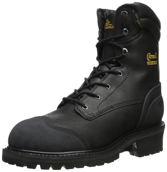 Chippewa Mens Oiled Composition Toe Logger Boots, 8 in., Black, 55058 TLH4_E0ZCS22