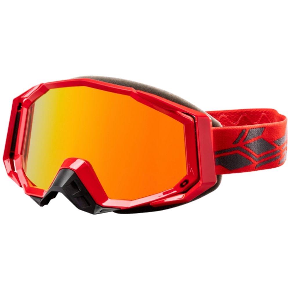 Castle x Trace G2 Snowmobile Goggle Matte Red/Mirror Red Lens OOP2_H6FCR79