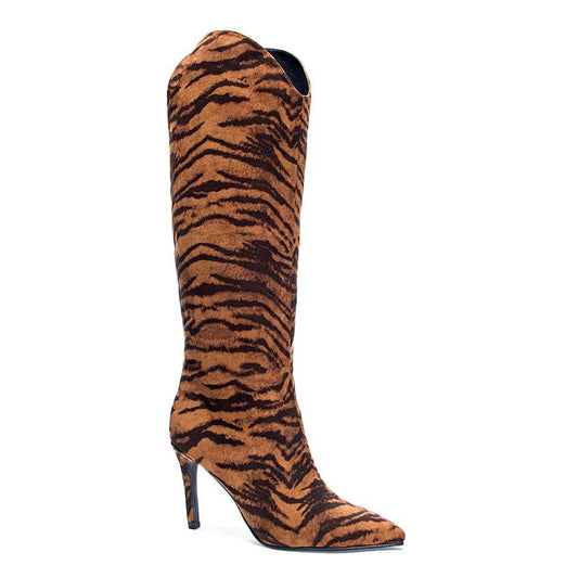 Chinese Laundry Riser Boot | Womens | Brown/Black Tiger | Size 6.5 | Boots | Western PIO3_B3NOX97