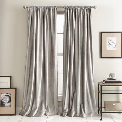 Dkny Modern Knotted Cotton Blend Solid Room Darkening Rod Pocket Curtains Curtain Color: Silver, Size per Panel: 50x22 W x 108x2 EEL5_P8DVV37