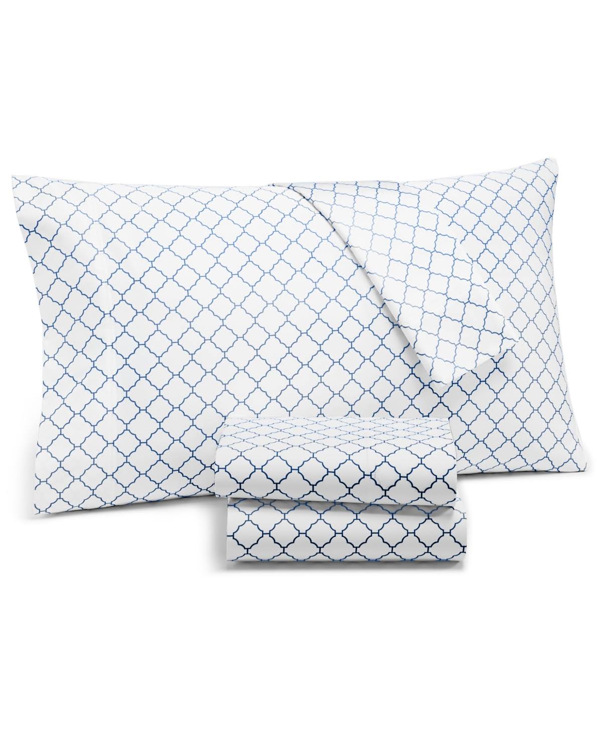 Charter Club Damask Designs Arabesque Geo 4-pc. Queen Sheet Set, 550-Thread Count Supima Cotton Created for Macy&s - Cornflower DLE7_K3QKI29